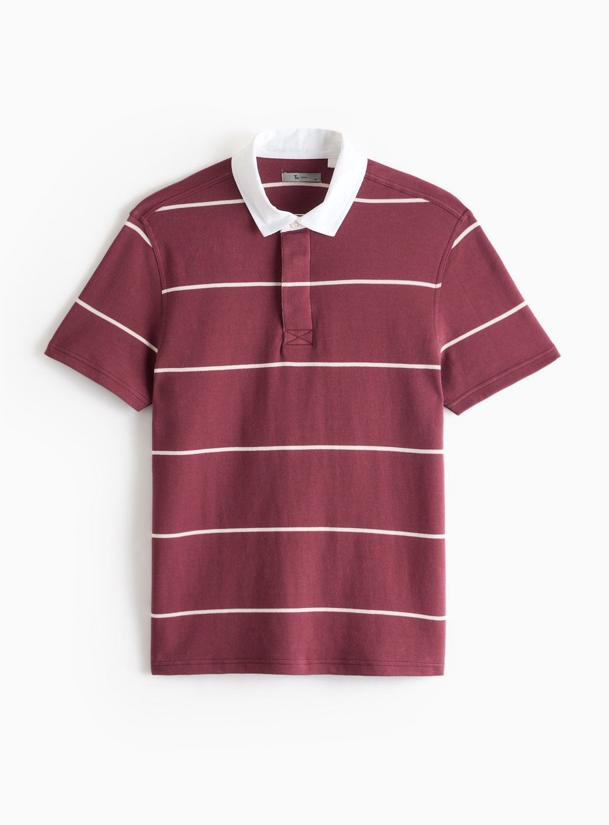 Red Stripe Short Sleeve Rugby Polo Shirt  XXL - Image 3 thumbnail